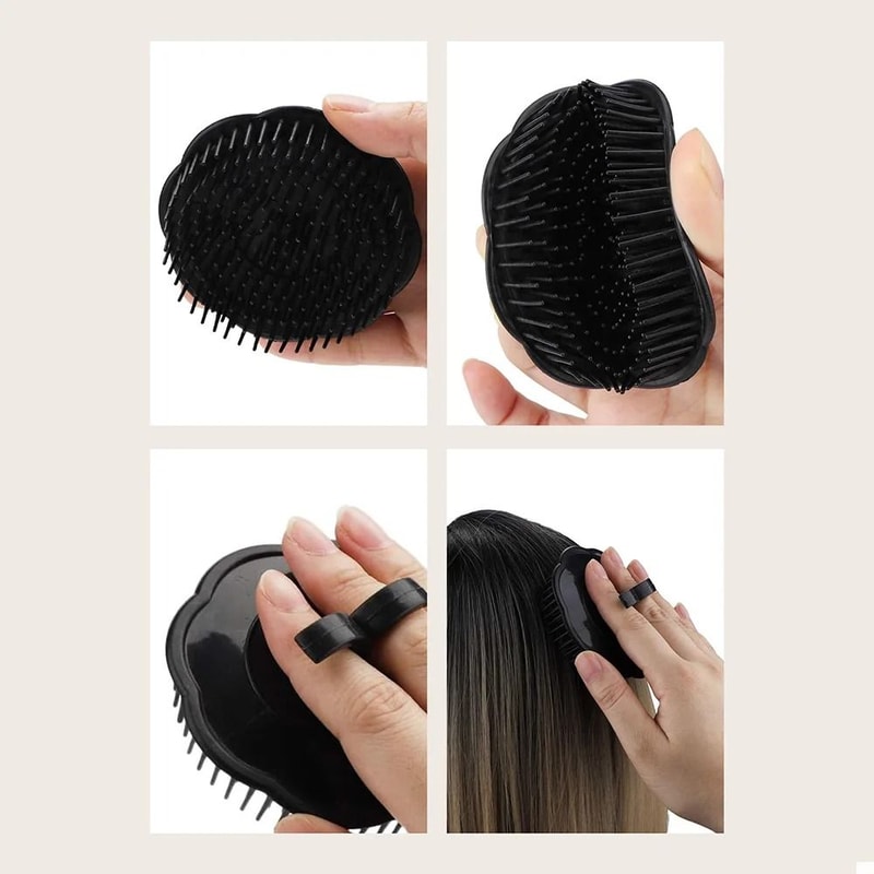 Handheld Silicone Scalp Massage Comb Shampoo Brush For Hair Washing And Root Cleaning 1