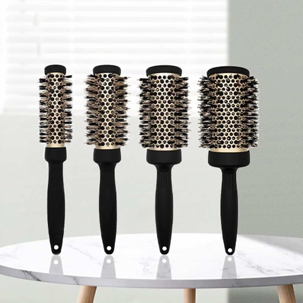 Professional High Temperature Resistant Ceramic Round Hair Brush Set 4