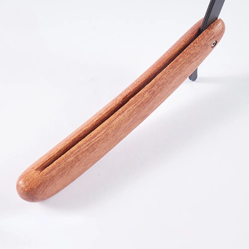 Beard Shaver Rosewood Fold Stainless Steel Portable Shaving Tool 3
