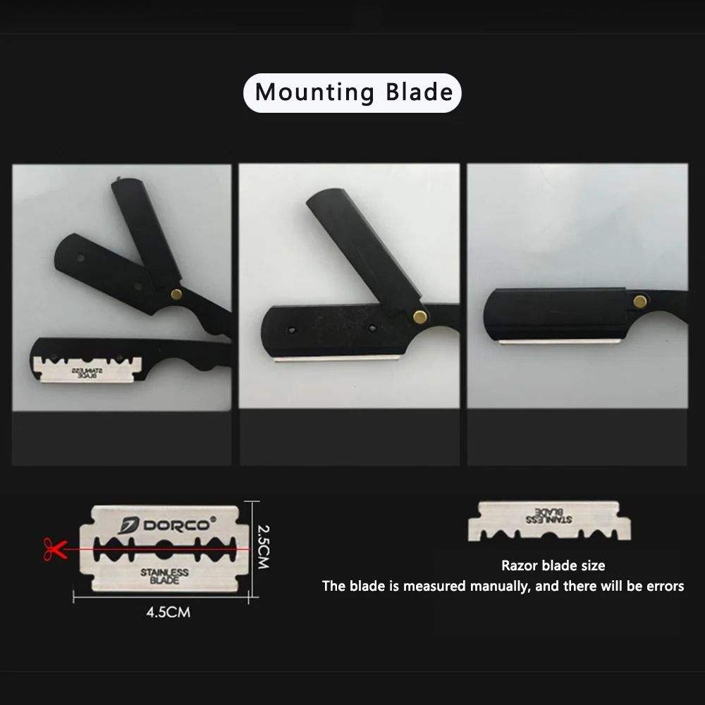 Beard Shaver Rosewood Fold Stainless Steel Portable Shaving Tool 5