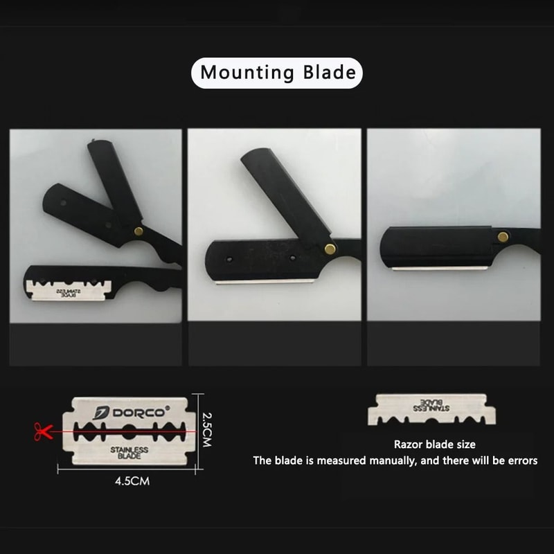 Beard Shaver Rosewood Fold Stainless Steel Portable Shaving Tool 5