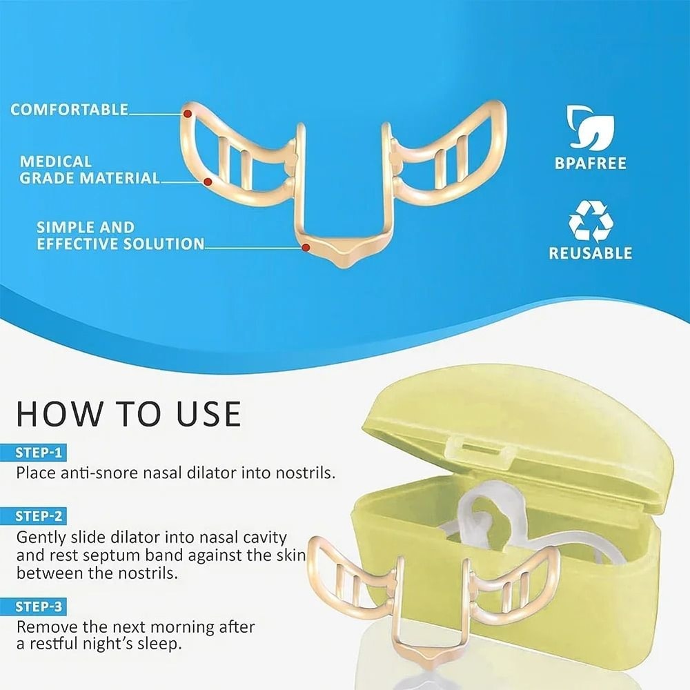 Snore Stopper Nasal Dilator Anti Snoring Silicone Nose Clip For Better Sleep 4