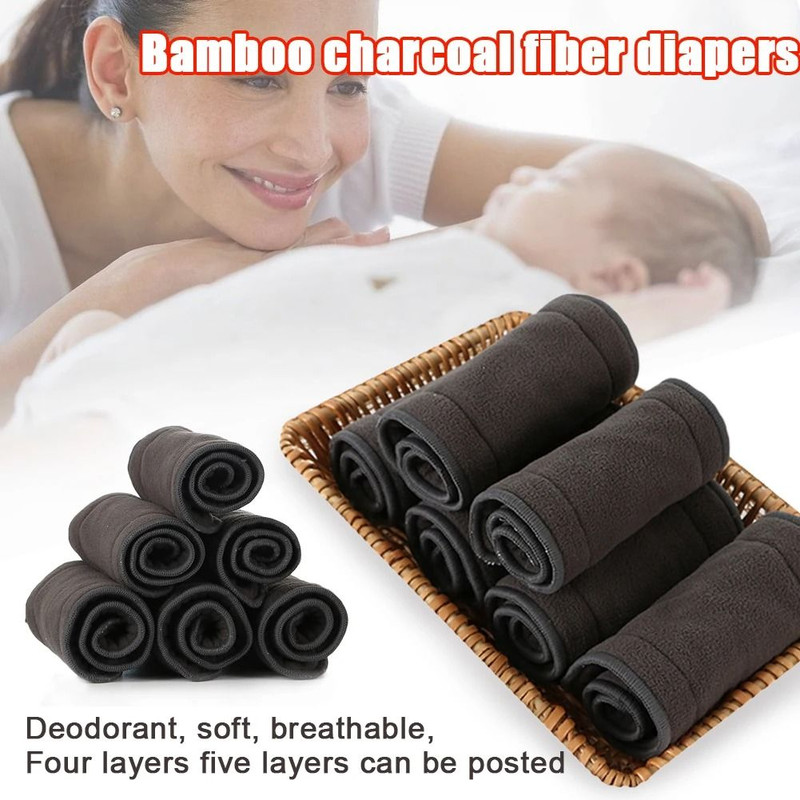 High Absorption Bamboo Charcoal Reusable Adult Diaper With Five Layer Protection 5