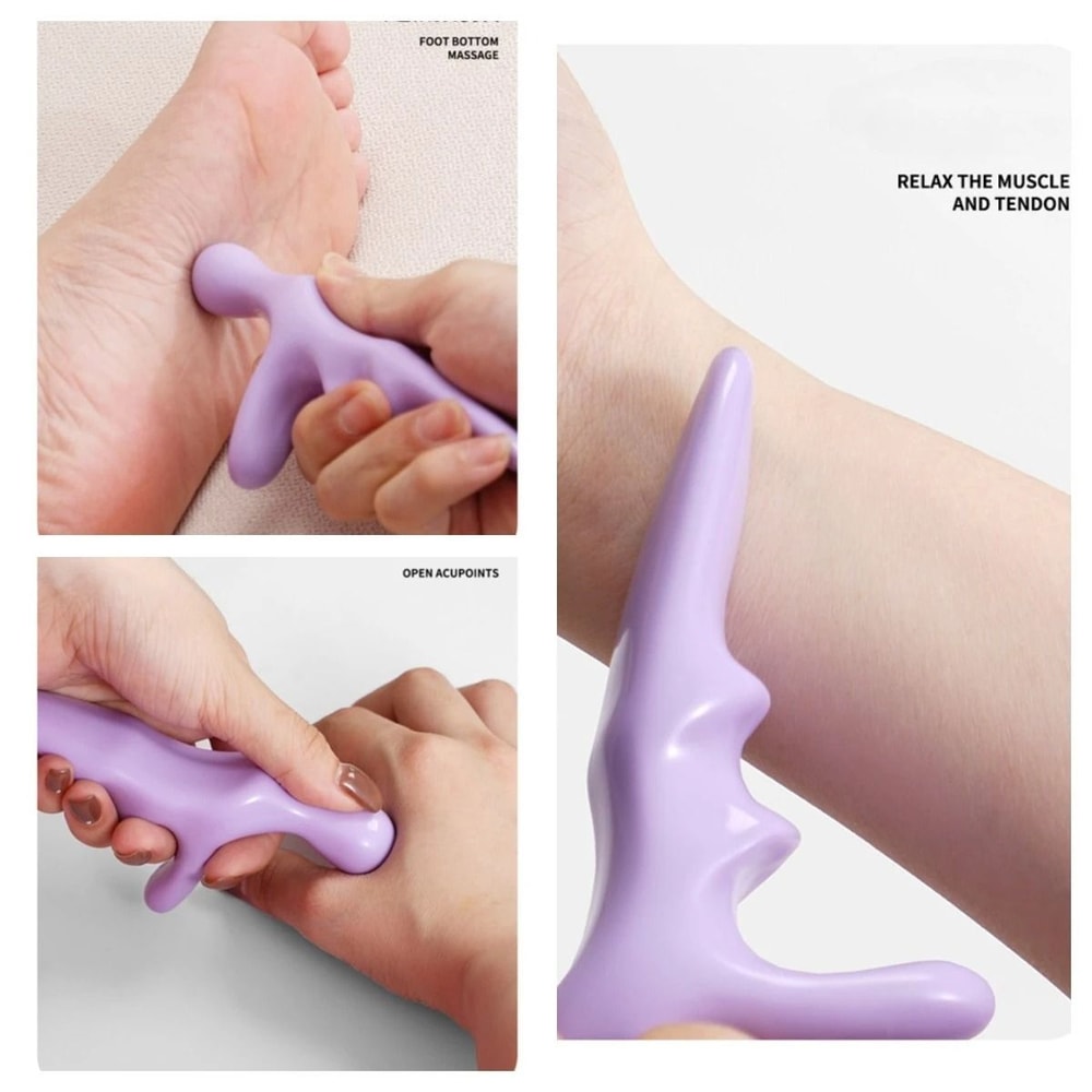 Handheld T Shaped Acupoint Massager For Deep Tissue Pressure And Full Body Relief 4