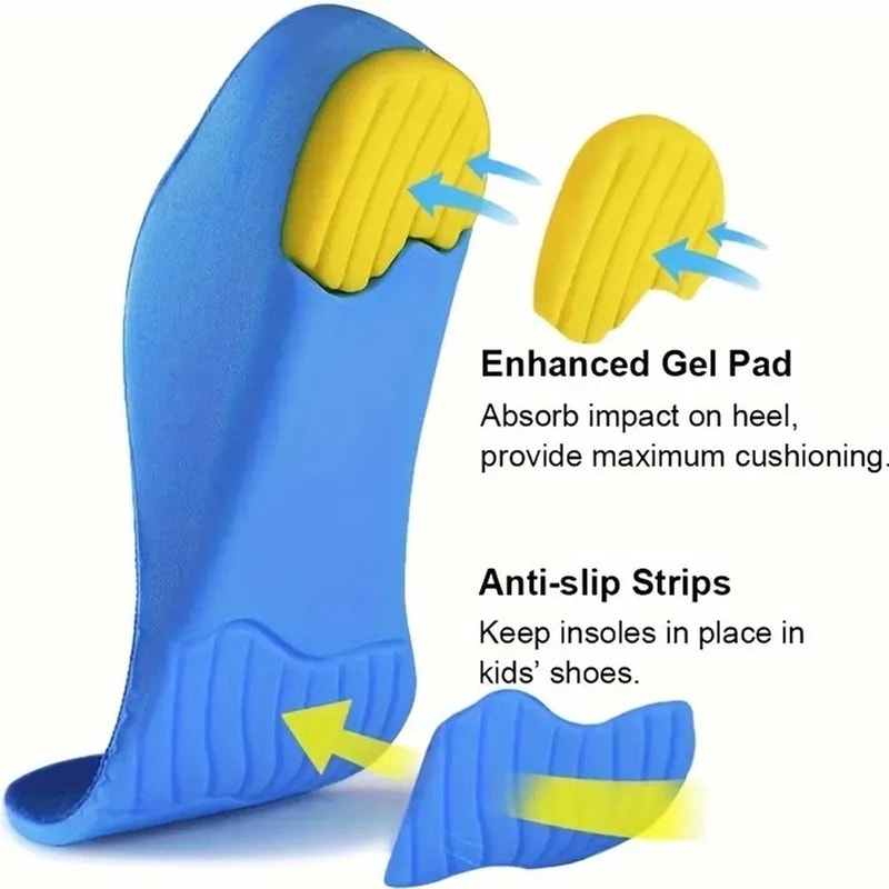 Kids Orthotic Insoles For Flat Feet And Arch Support With Comfortable Sports Cushioning 2