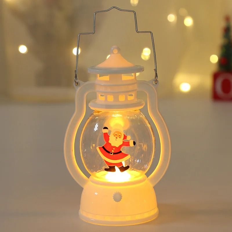 Portable LED Christmas Lantern With Santa Claus Design For Festive Holiday Decor 2