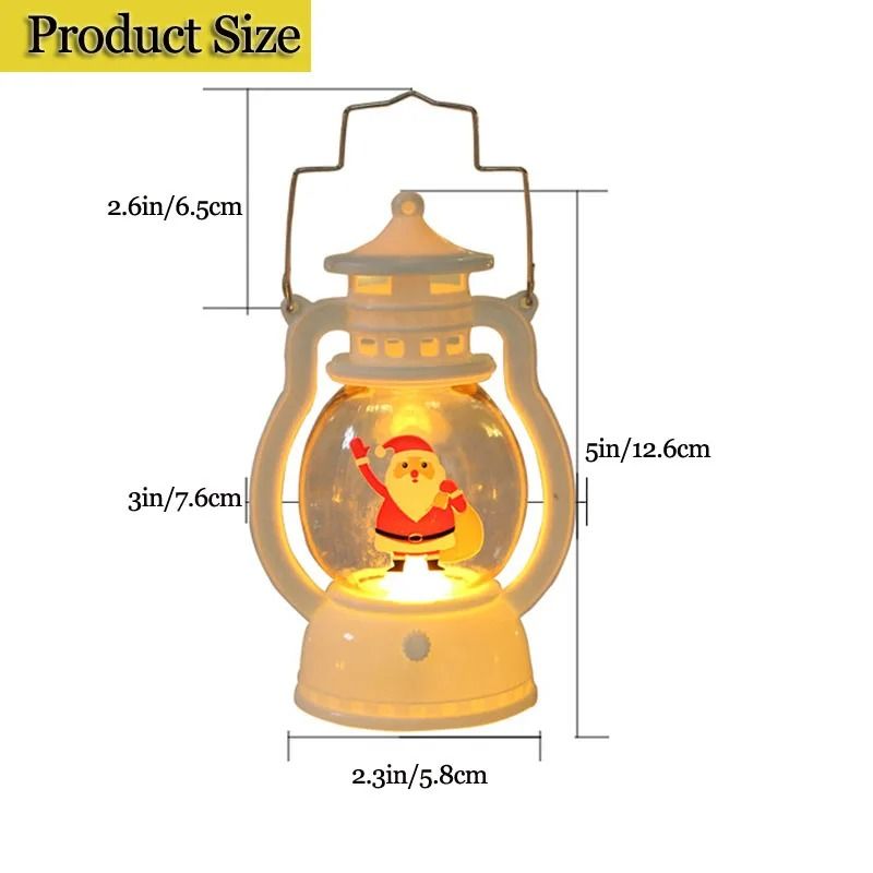 Portable LED Christmas Lantern With Santa Claus Design For Festive Holiday Decor 4
