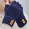 Warm Knitted Fingerless Winter Gloves With Plush Lining For Outdoor Touchscreen Use 2