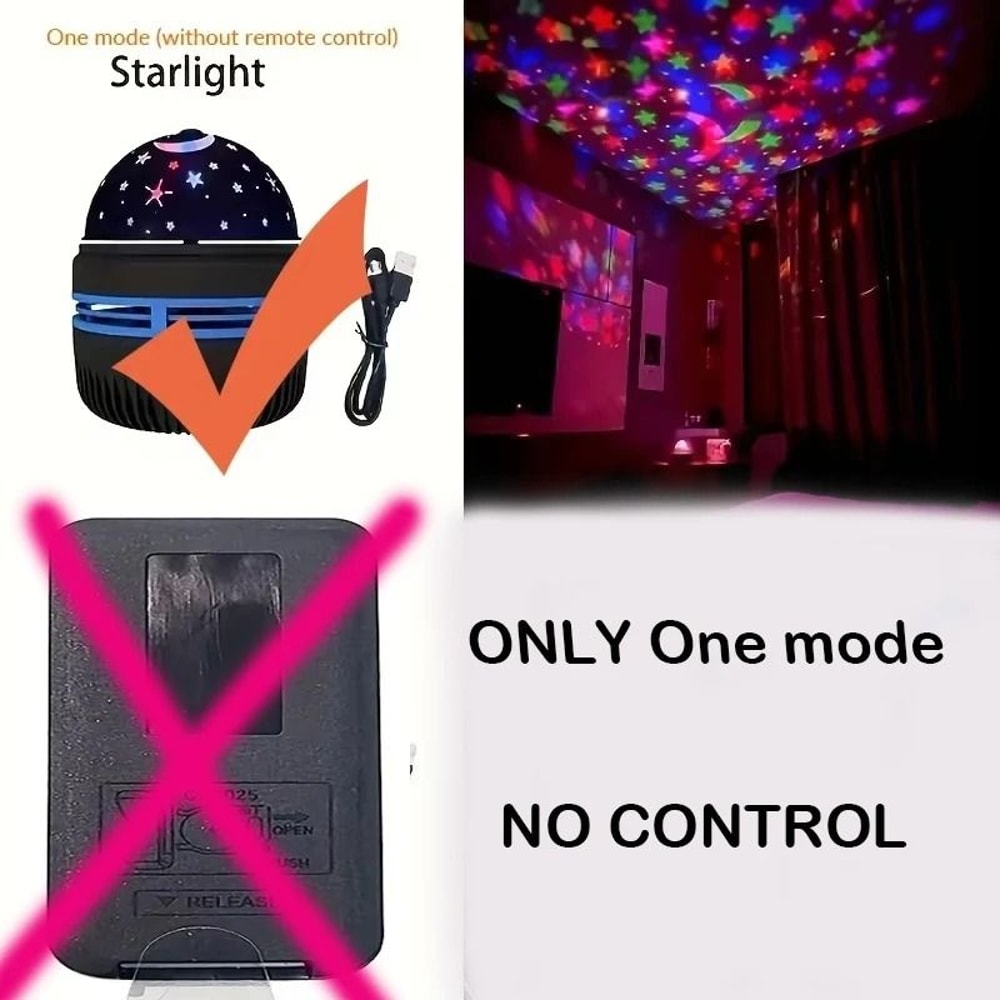 Star And Galaxy Projector Night Light With Ocean Wave Effects And 7 Color Patterns 9