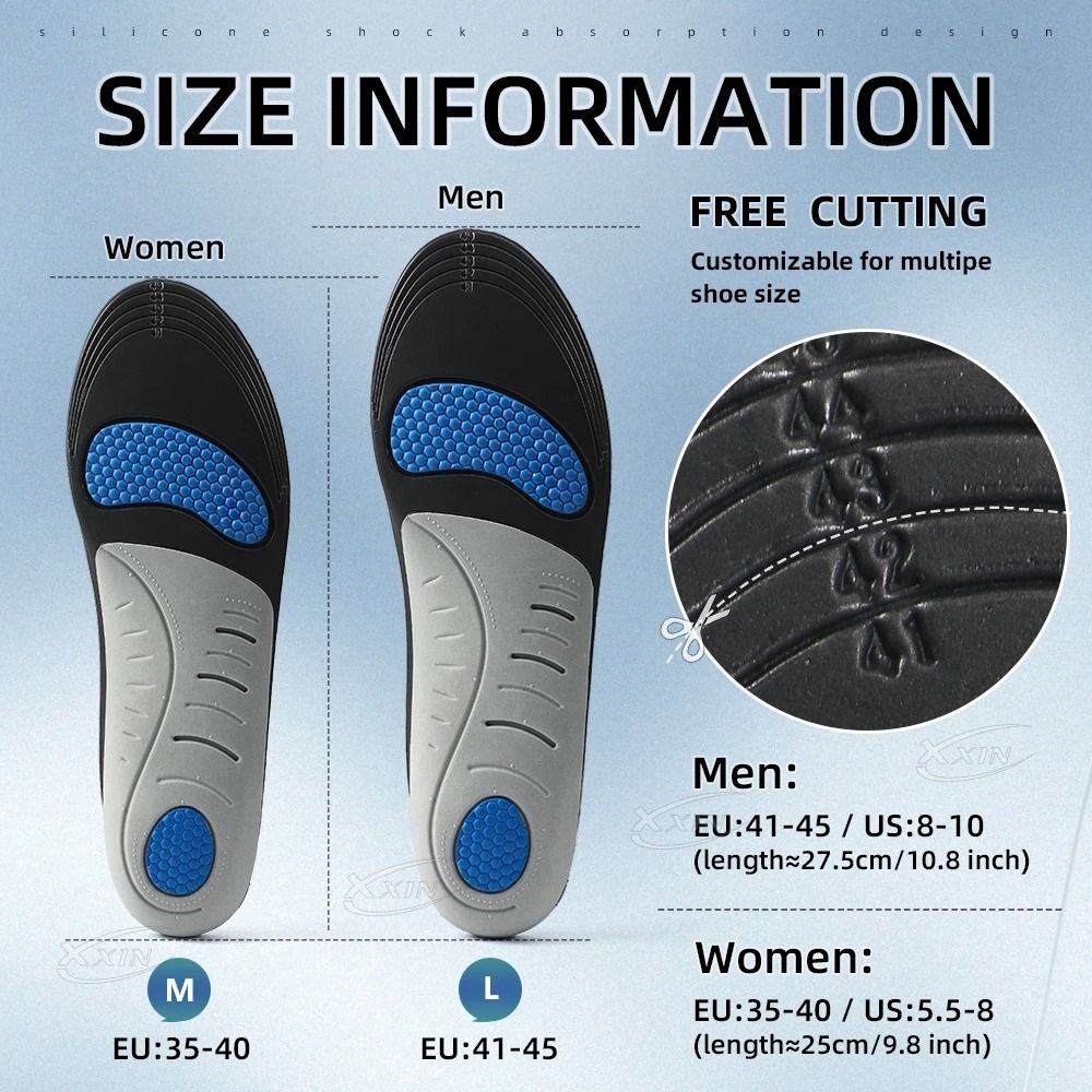Lightweight EVA Arch Support Insoles For Running And Sports Shoes 5