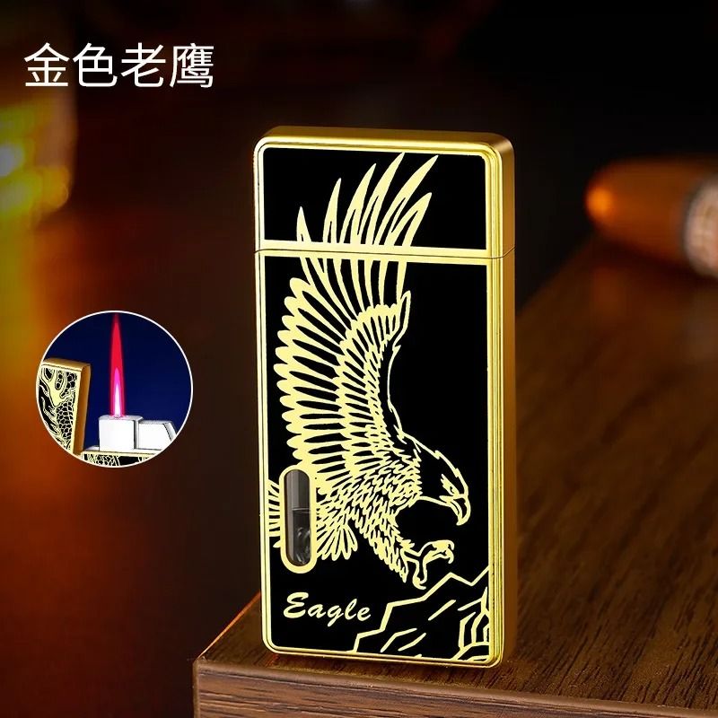 Electroplated Metal Windproof Lighter With Dragon Design 11