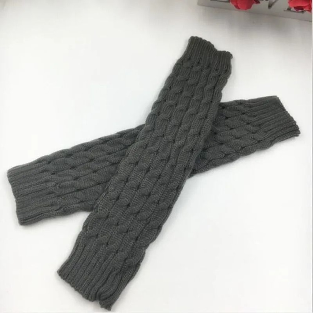 Women Autumn Winter Legwarmers With Floral Knit Design 6