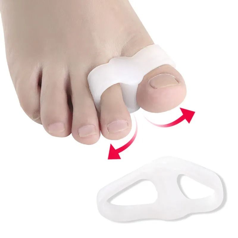 Silicone Two Hole Toe Separator Gel Foot Protector For Bunion Support 4
