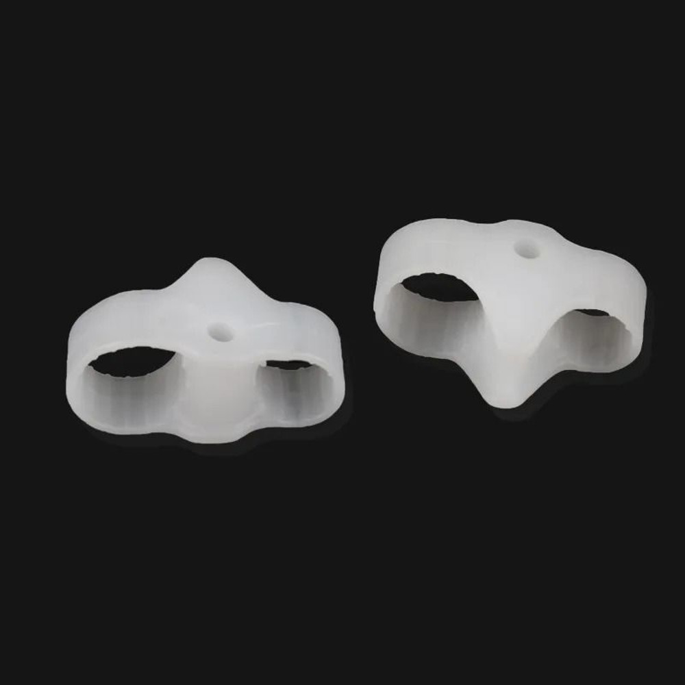 Silicone Two Hole Toe Separator Gel Foot Protector For Bunion Support 8