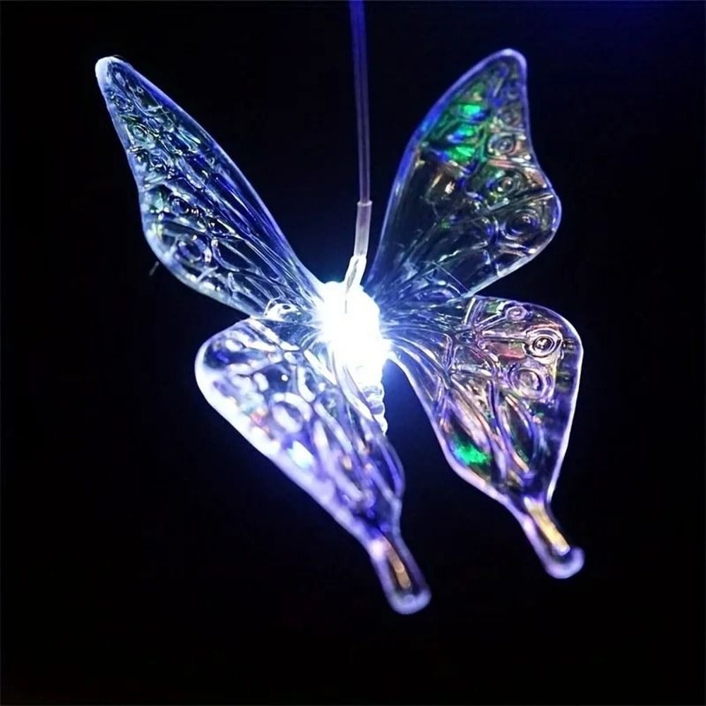 Led Color Changing Butterfly Dragonfly Hummingbird Solar Wind Chimes 5