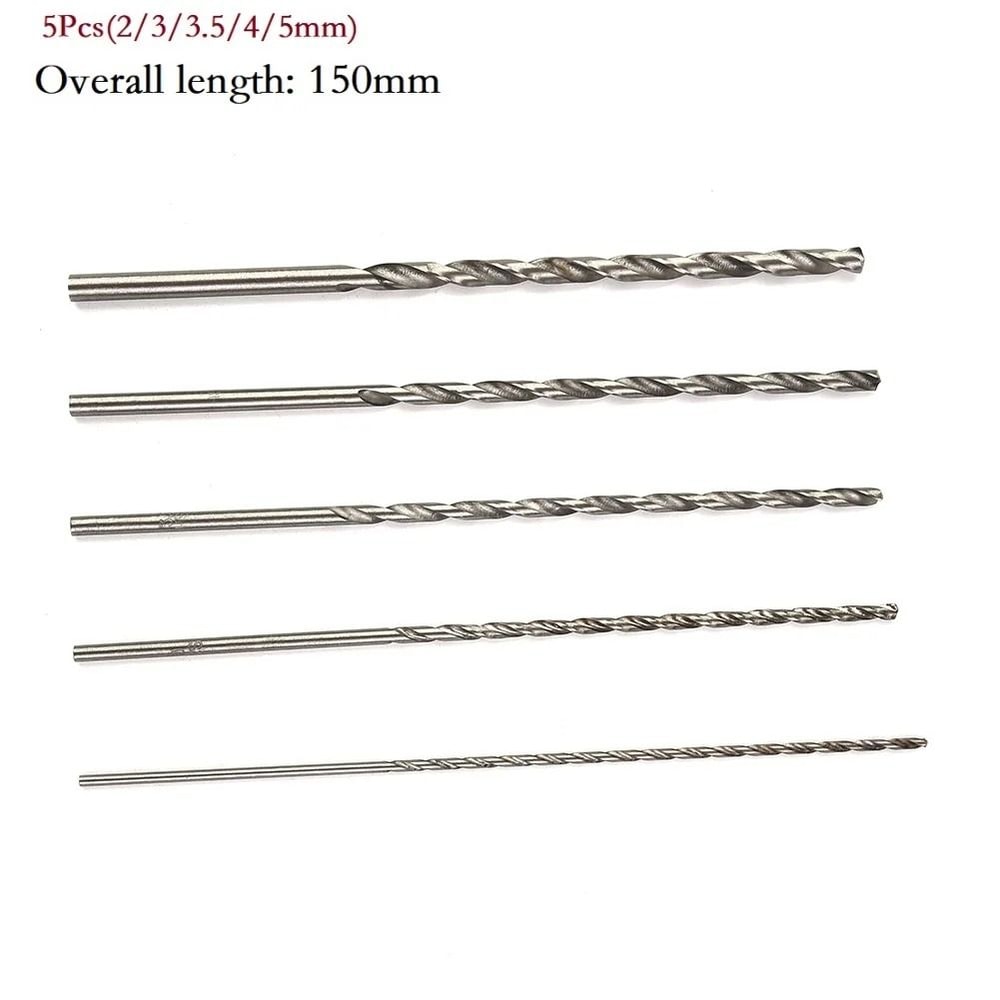 Extra Long High Speed Steel Drill Bit Set For Wood Aluminum And Plastic 5
