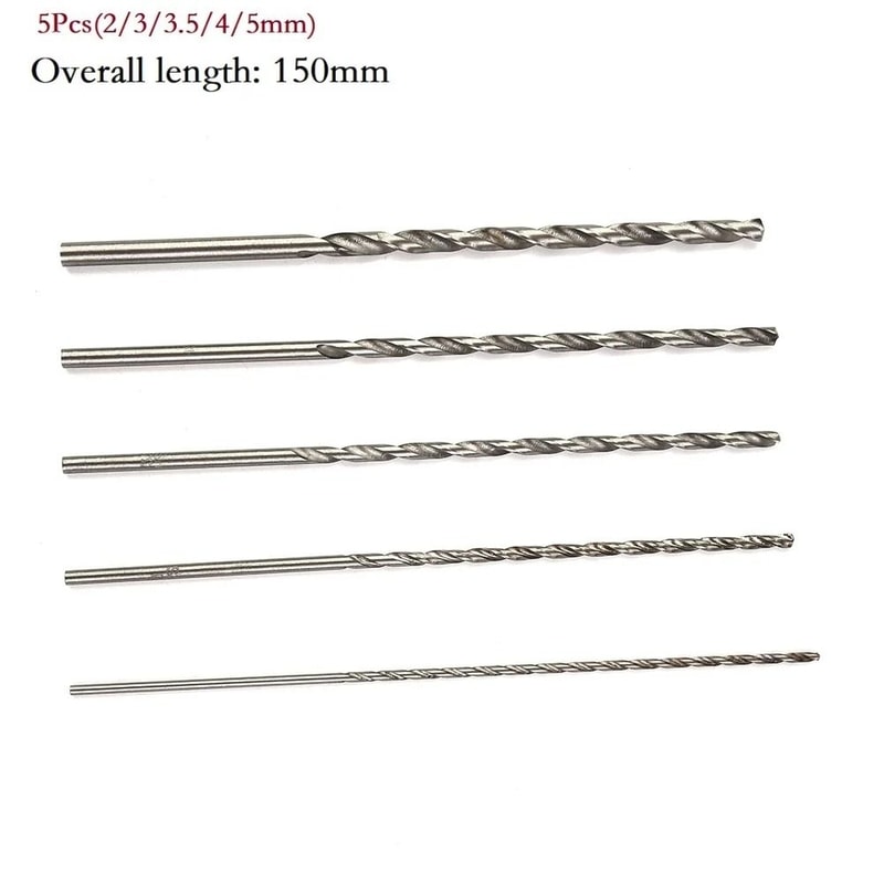 Extra Long High Speed Steel Drill Bit Set For Wood Aluminum And Plastic 5