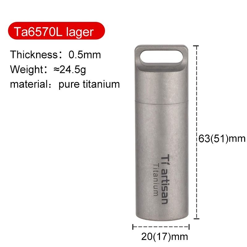 Titanium Mini Portable Pill Bottle Waterproof Medicine Container 9