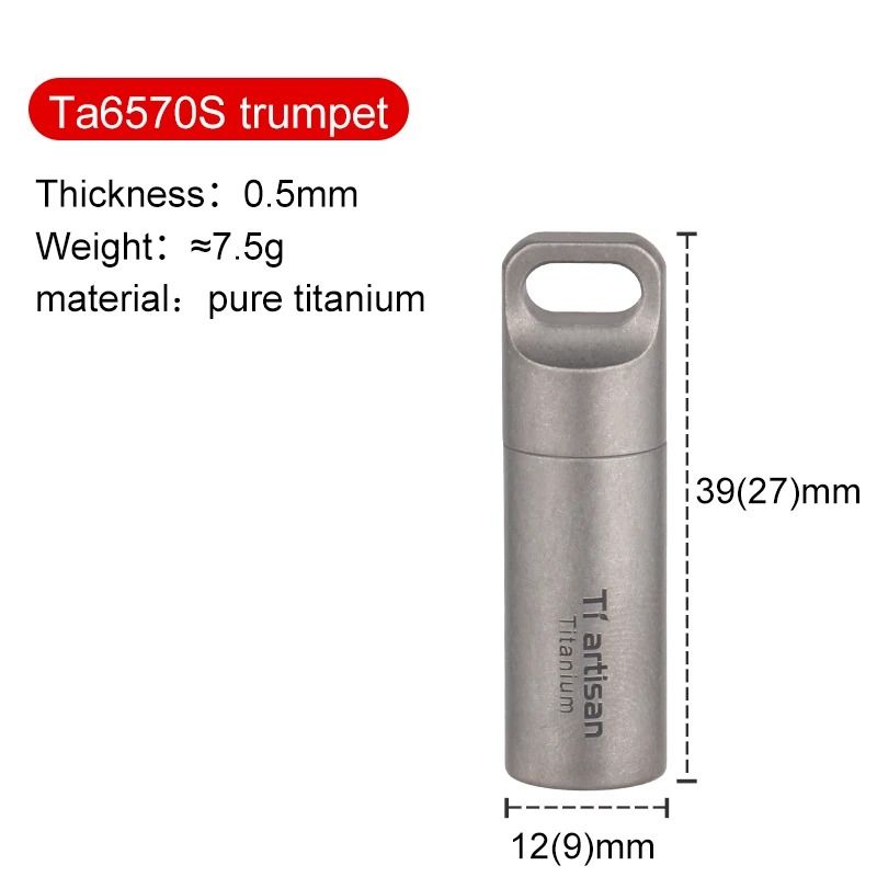 Titanium Mini Portable Pill Bottle Waterproof Medicine Container 7