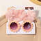 Cheer Bow Hairclips And Retro Flower Sunglasses Set For Kids 7