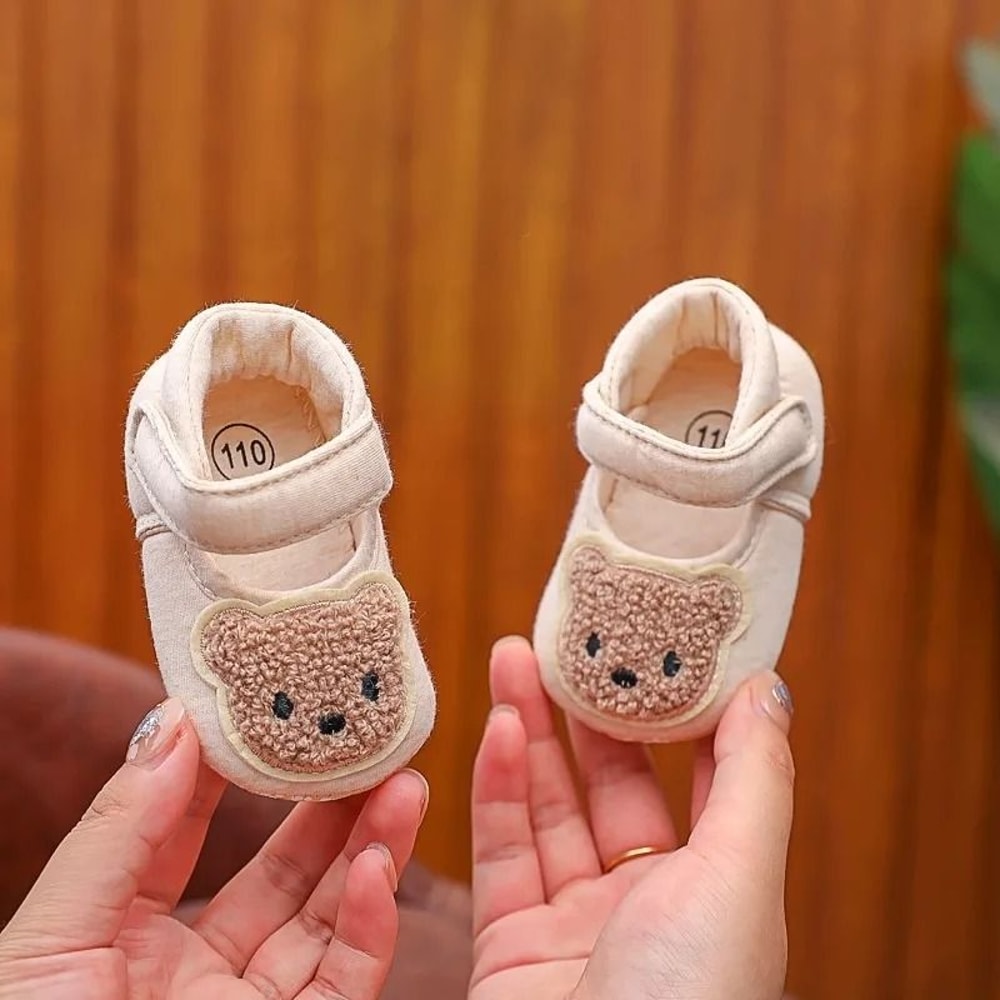 Cute Bear Soft Sole Baby Sandals Anti Kick First Step Shoes 11
