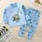 Kids Cotton Autumn Winter Sleepwear Set Soft Warm Pajamas For Boys And Girls 12