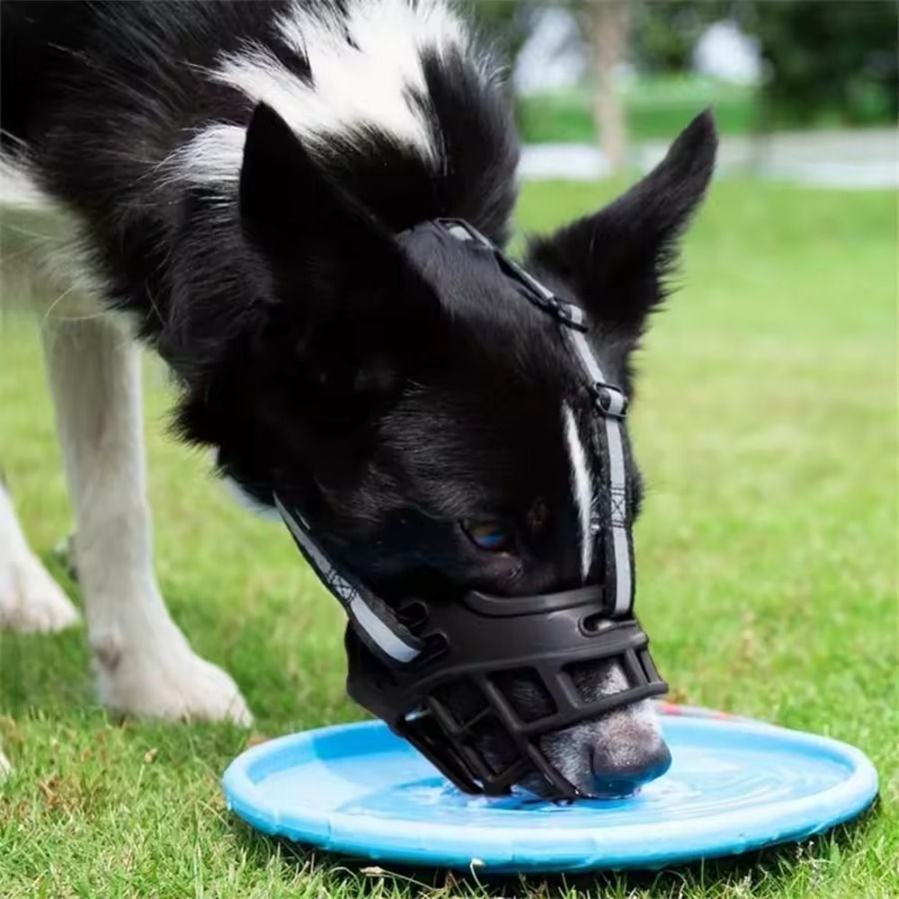 Adjustable Breathable Dog Muzzle For Biting Chewing And Barking Control 1