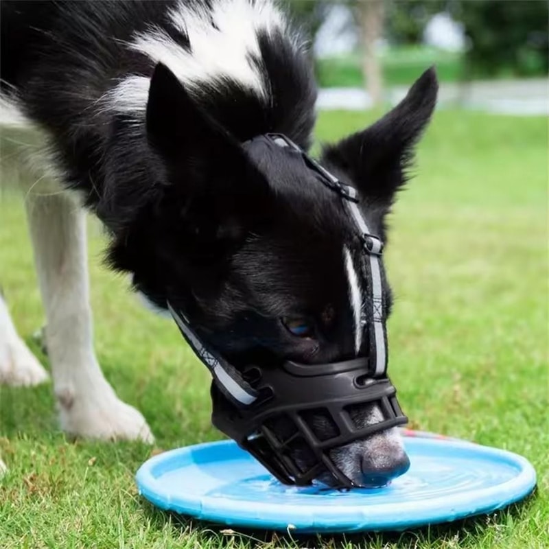 Adjustable Breathable Dog Muzzle For Biting Chewing And Barking Control 1