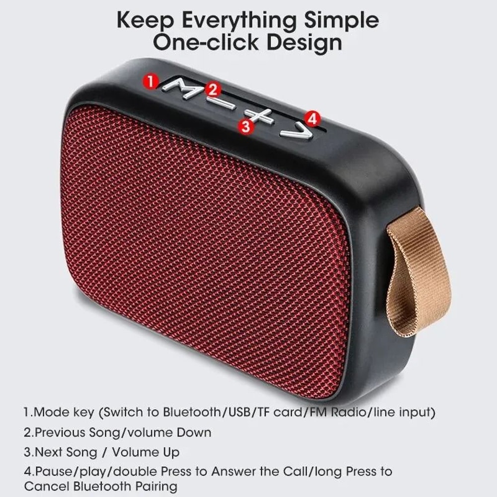 Wireless Portable Mini Speaker With Subwoofer Sound And Fabric Design 5
