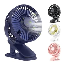 mini clip fan portable quiet desktop usb rechargeable three speed fan