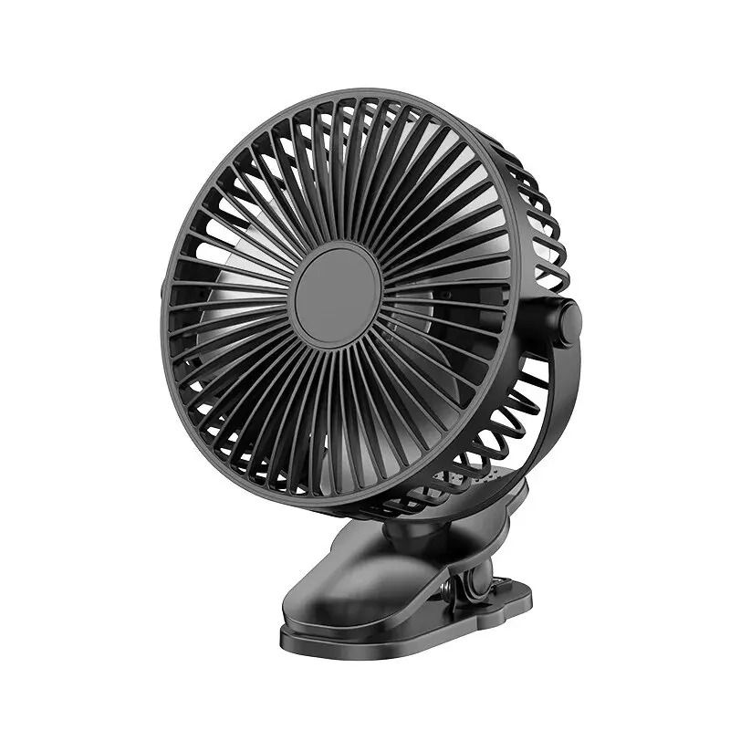 Mini Clip Fan Portable Quiet Desktop USB Rechargeable Three Speed Fan 9