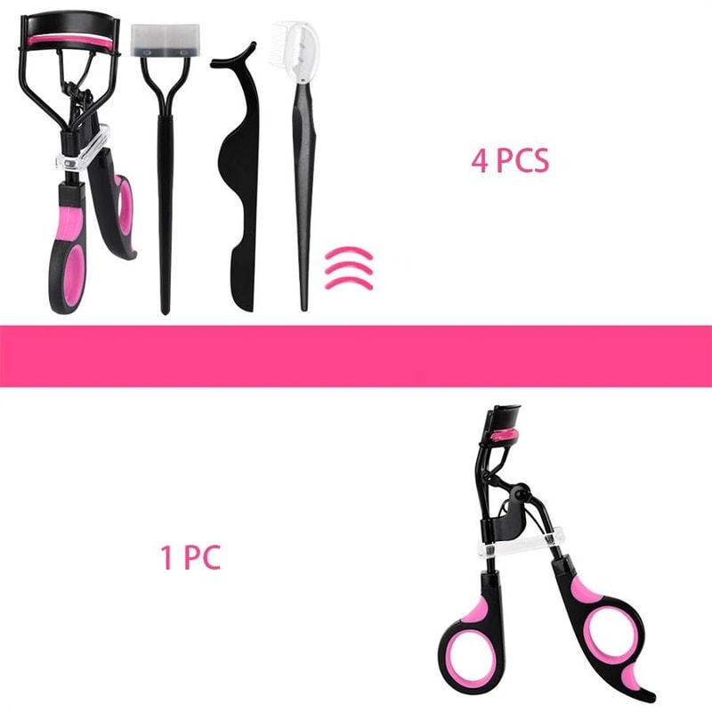Eyelash Curler And Brow Grooming Set Dual Color Handle With Lash Assistant Tools 4