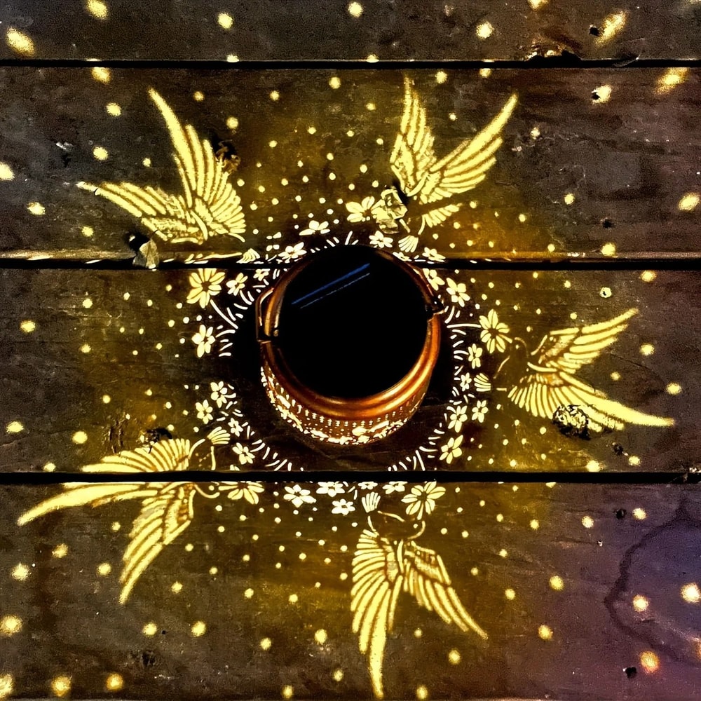 Iron Solar Lantern Outdoor Decorative Pathway Garden Light 3