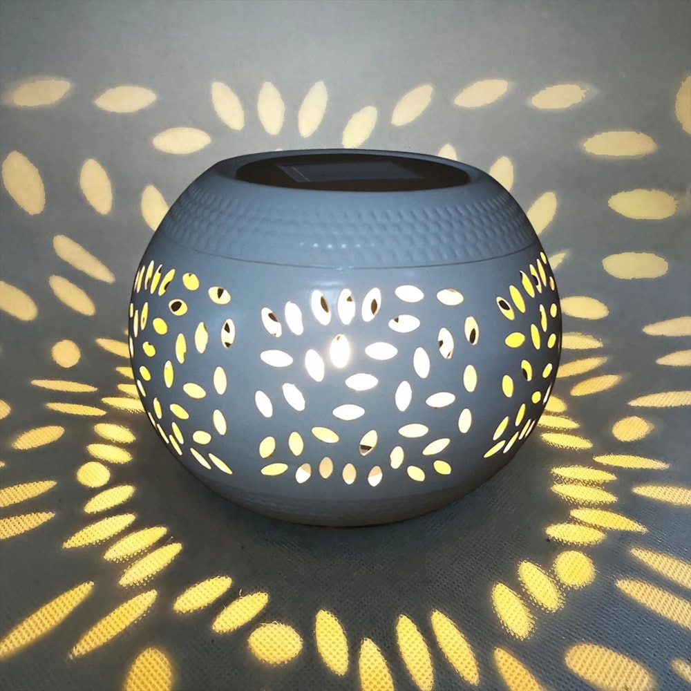 Iron Solar Lantern Outdoor Decorative Pathway Garden Light 13