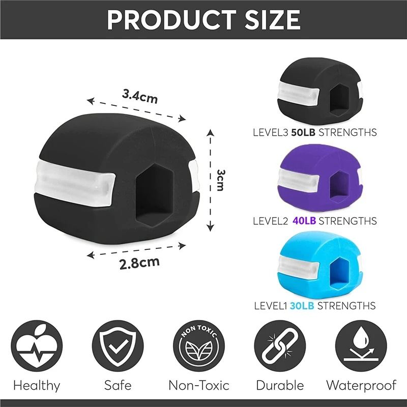 Silicone Jaw Exerciser Set For Jawline Training And Facial Muscle Strengthening 1