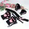 Cute Cartoon Cat Paw Winter Gloves With Bell Headband And Cat Ear Accessories Set 0