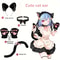 Cute Cartoon Cat Paw Winter Gloves With Bell Headband And Cat Ear Accessories Set 3