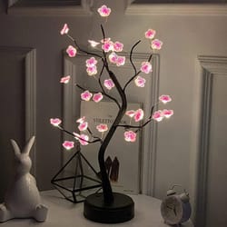 warm white led cherry blossom bonsai tree lamp with touch switch for home decoration