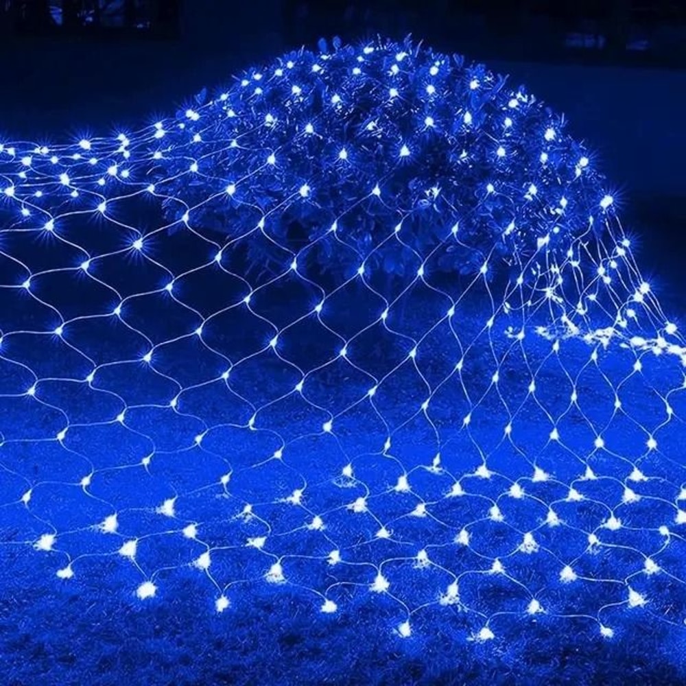 Halloween Purple LED Net Mesh Fairy Light Garland For Windows And Party Decorations 8