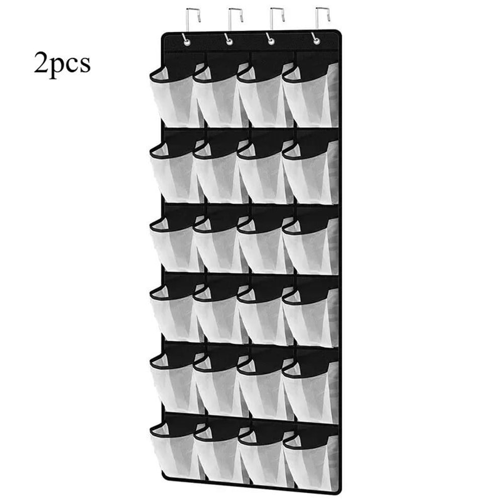 Wall Mounted 24 Pocket Mesh Door Organizer For Shoe And Accessory Storage 11