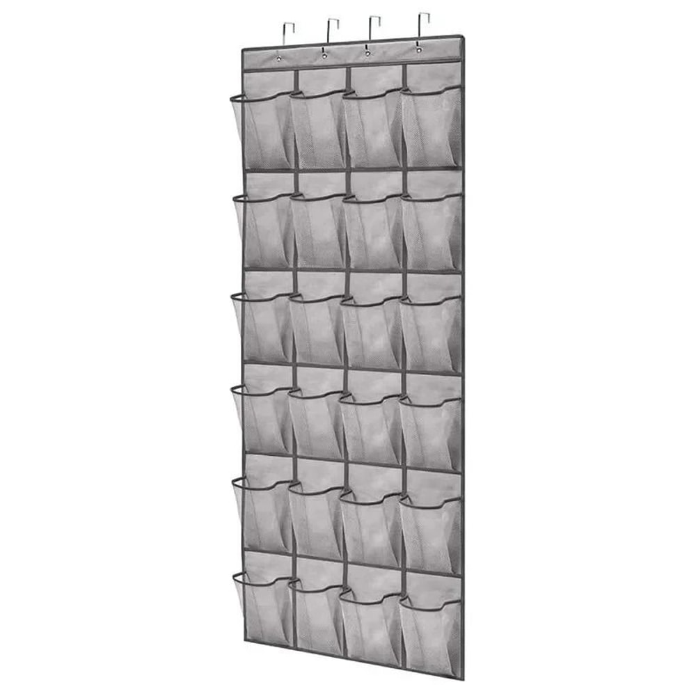Wall Mounted 24 Pocket Mesh Door Organizer For Shoe And Accessory Storage 7