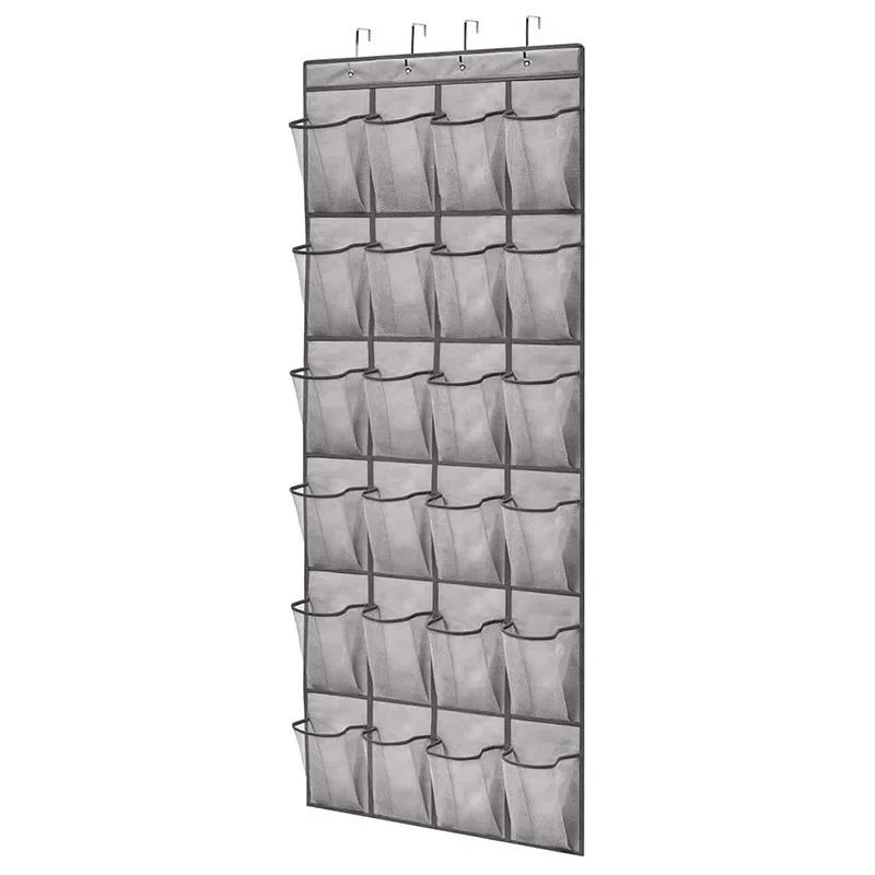 Wall Mounted 24 Pocket Mesh Door Organizer For Shoe And Accessory Storage 7