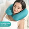 Inflatable U Shaped Travel Pillow With Press Pump And Leak Proof Design 1