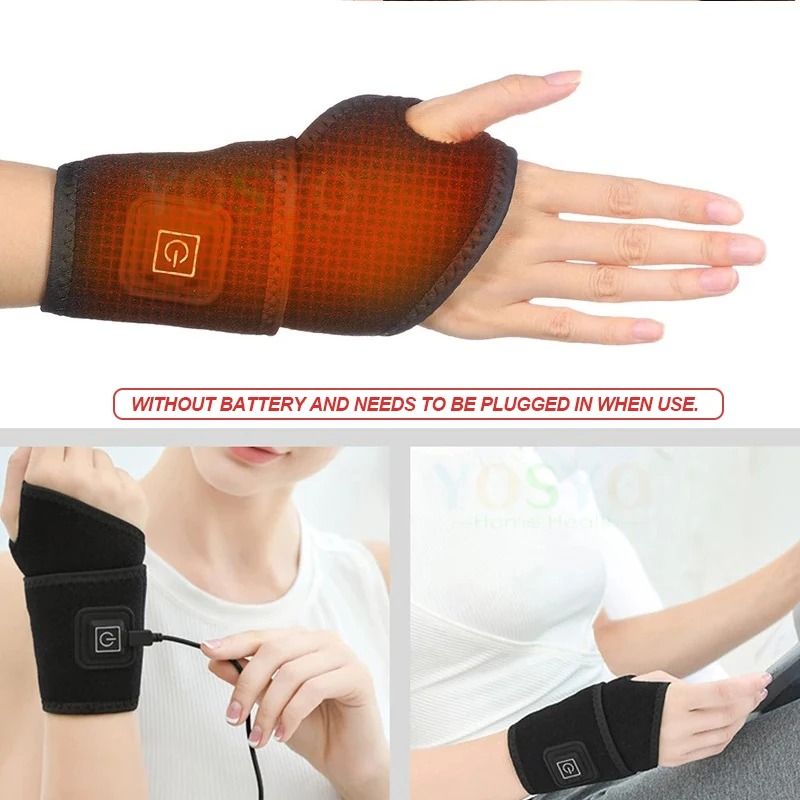 Electric Heated Wrist Support Brace With Adjustable Strap For Joint Relief And Hand Protection 1