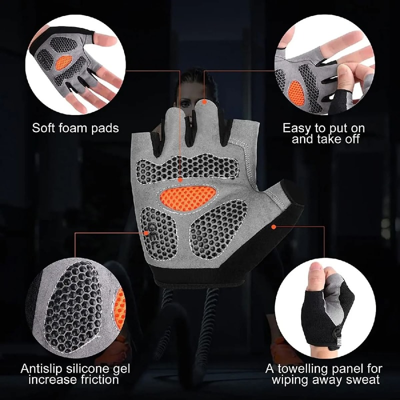 Breathable Fingerless Fitness Training Gloves For Weightlifting And Cycling 1