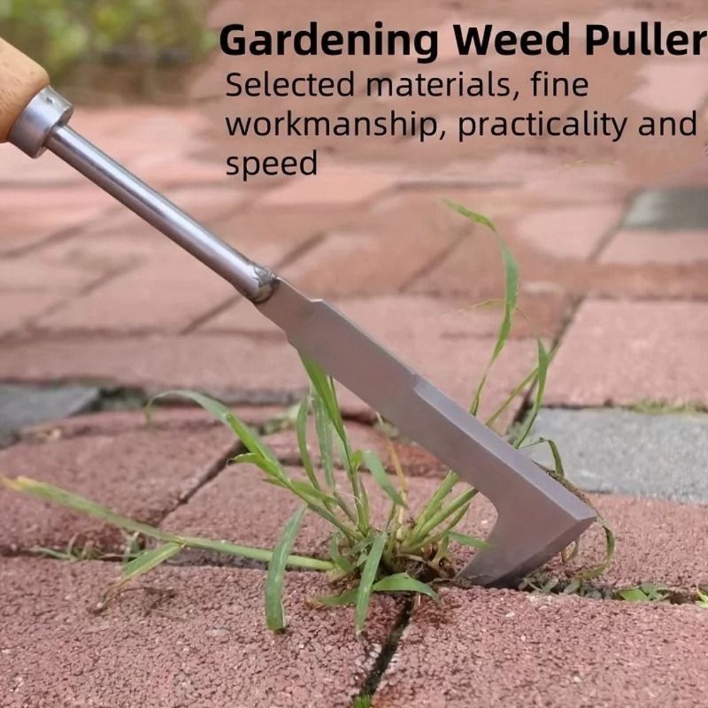 Stainless Steel L Shaped Weeding Tool For Gardens Patios And Driveway Gaps 0