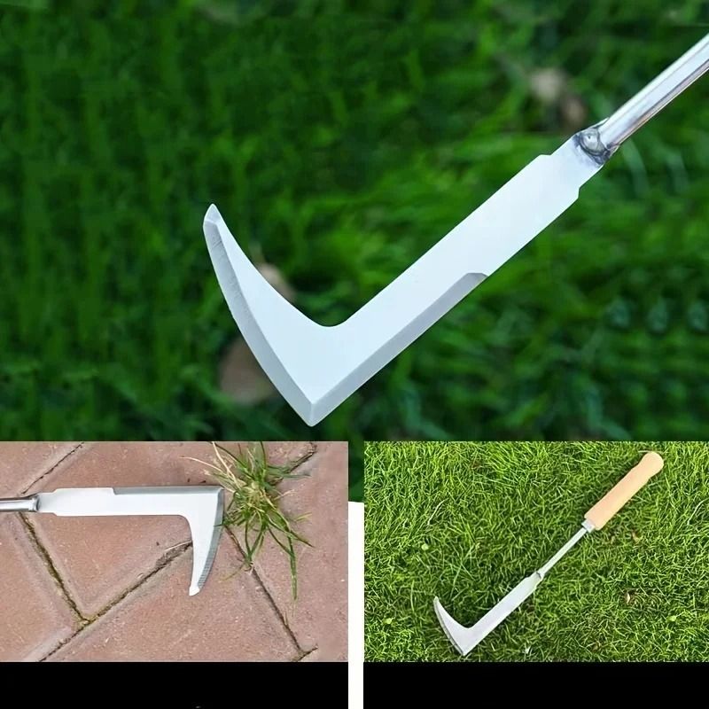 Stainless Steel L Shaped Weeding Tool For Gardens Patios And Driveway Gaps 2