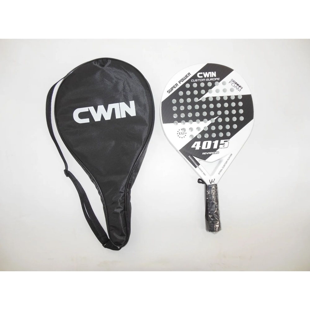 Blue And White Carbon Fiber Beach Sports Tennis Racquet With EVA Core 5