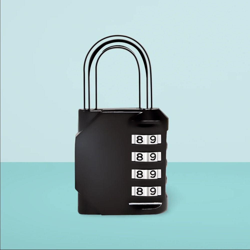 Four Digit Combination Padlock For Cabinets Luggage And Backpack Security 0