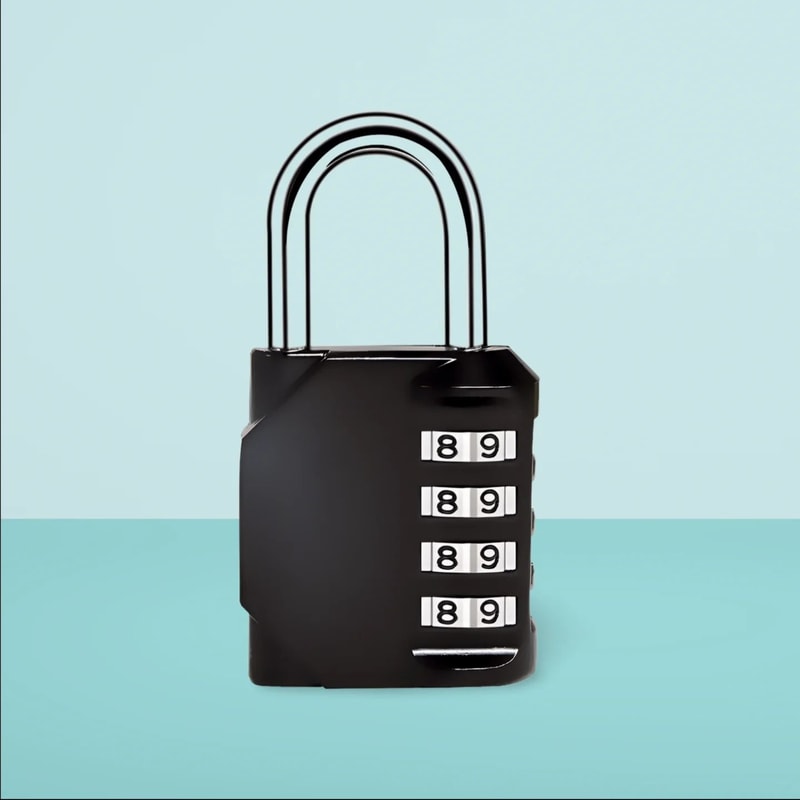 Four Digit Combination Padlock For Cabinets Luggage And Backpack Security 0